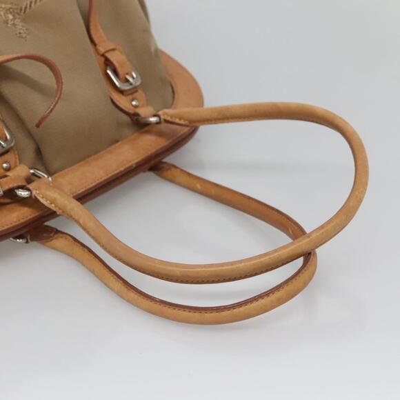 PRADA Tote Bag Canvas Beige Silver - Picture 7 of 9